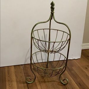 Two tier wire basket